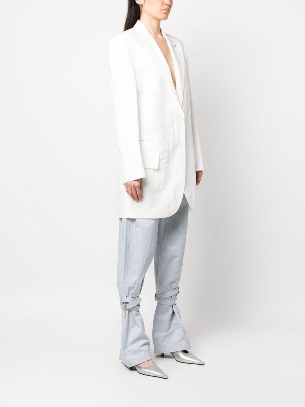 oversized single-breasted blazer - 3