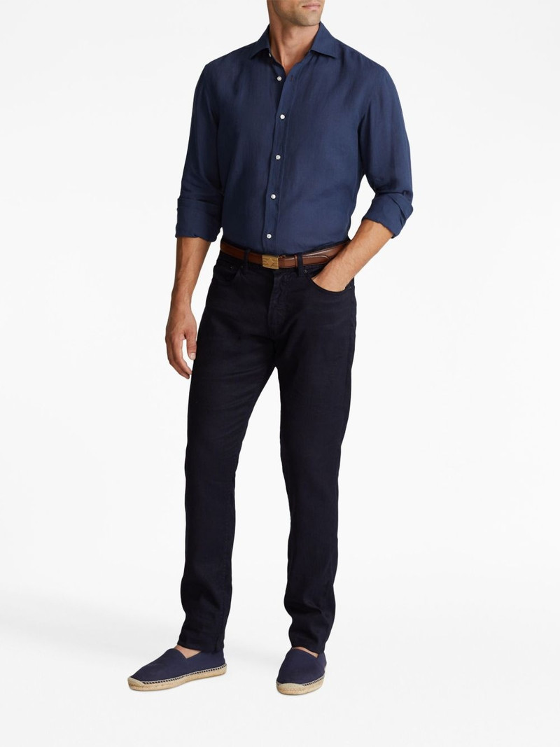 Ralph Lauren classic-collar linen shirt outlook