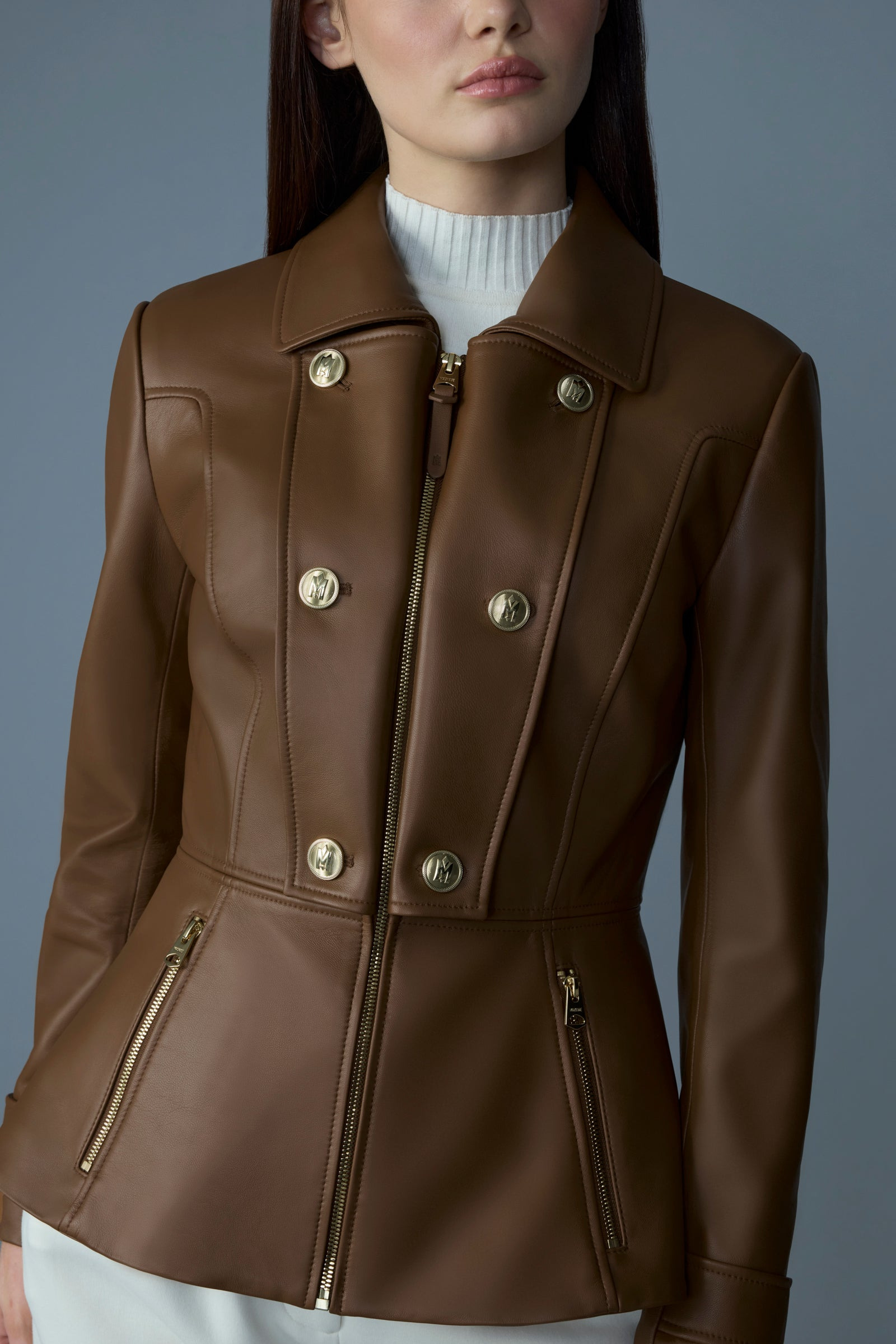 BARBARA Fitted Lamb Leather Jacket - 6