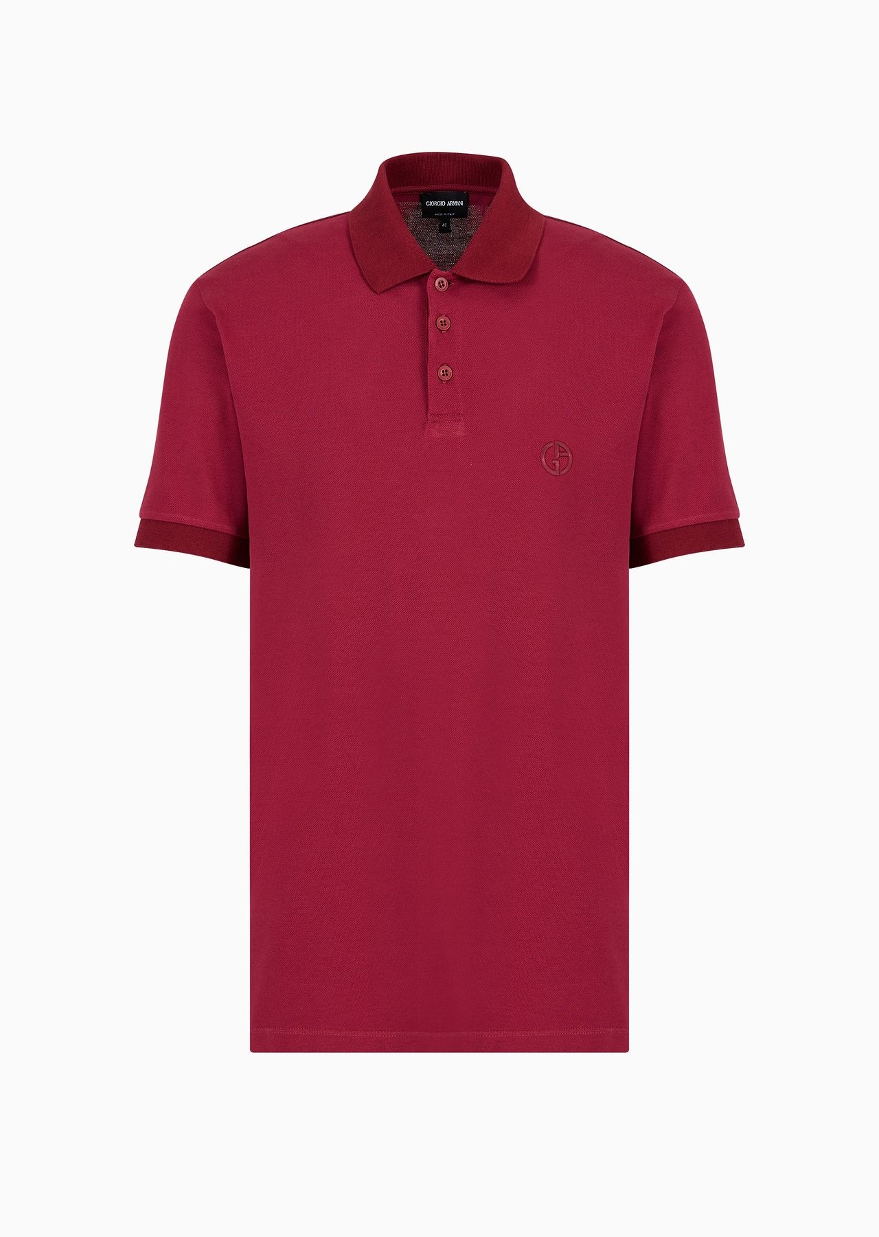 Stretch cotton piqué polo shirt - 1