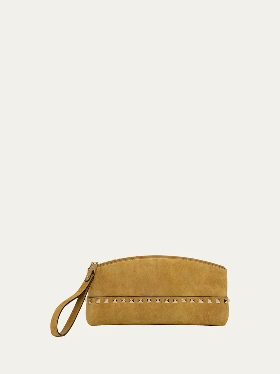 Rockstud Suede Wristlet Pochette - 1