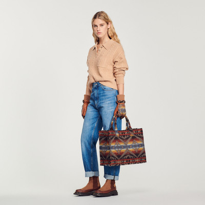 Sandro Small patterned Kasbah tote bag outlook