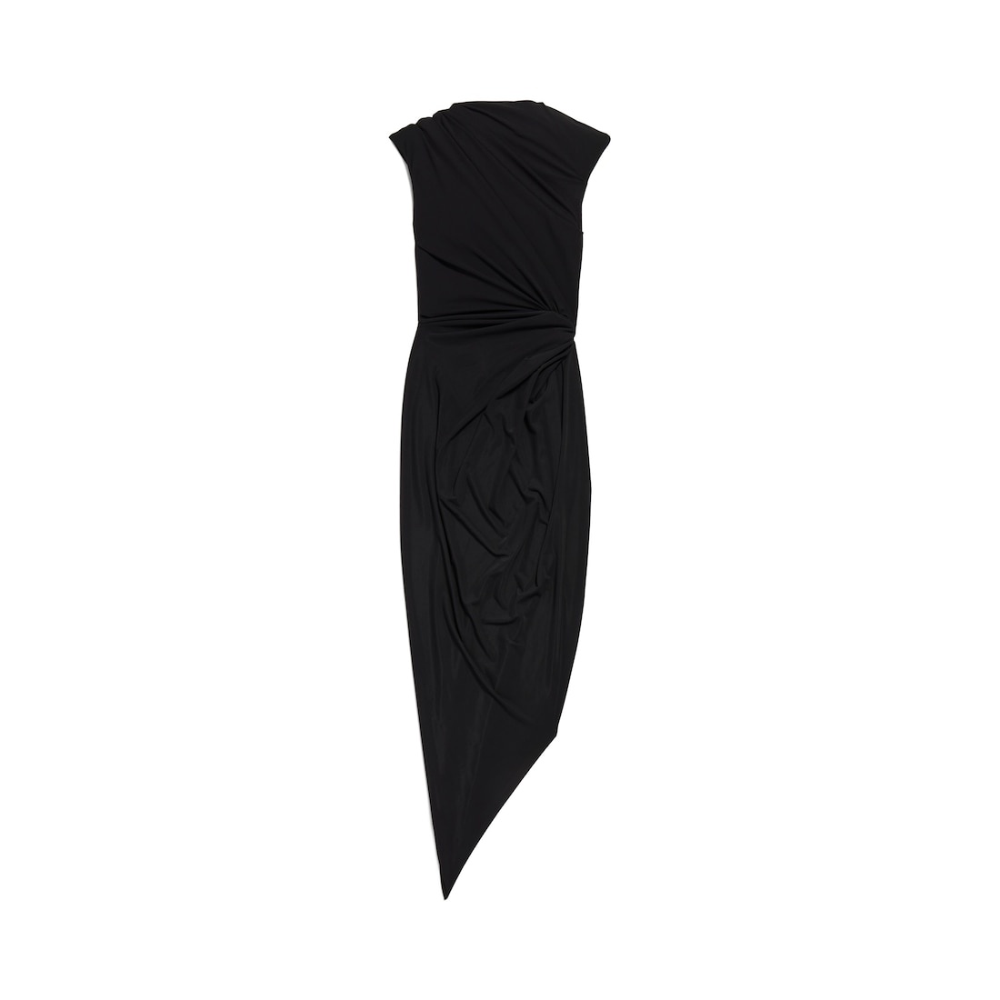 Women's Draped Dress in Black - 2