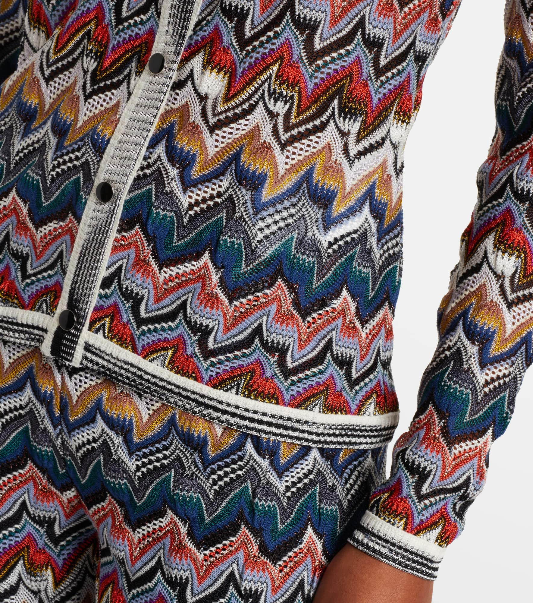 Zig Zag lamé cardigan - 5