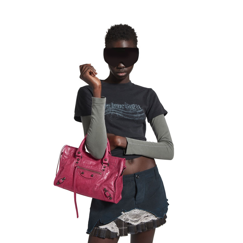 BALENCIAGA Women's Le City Bag Small in Framboise outlook