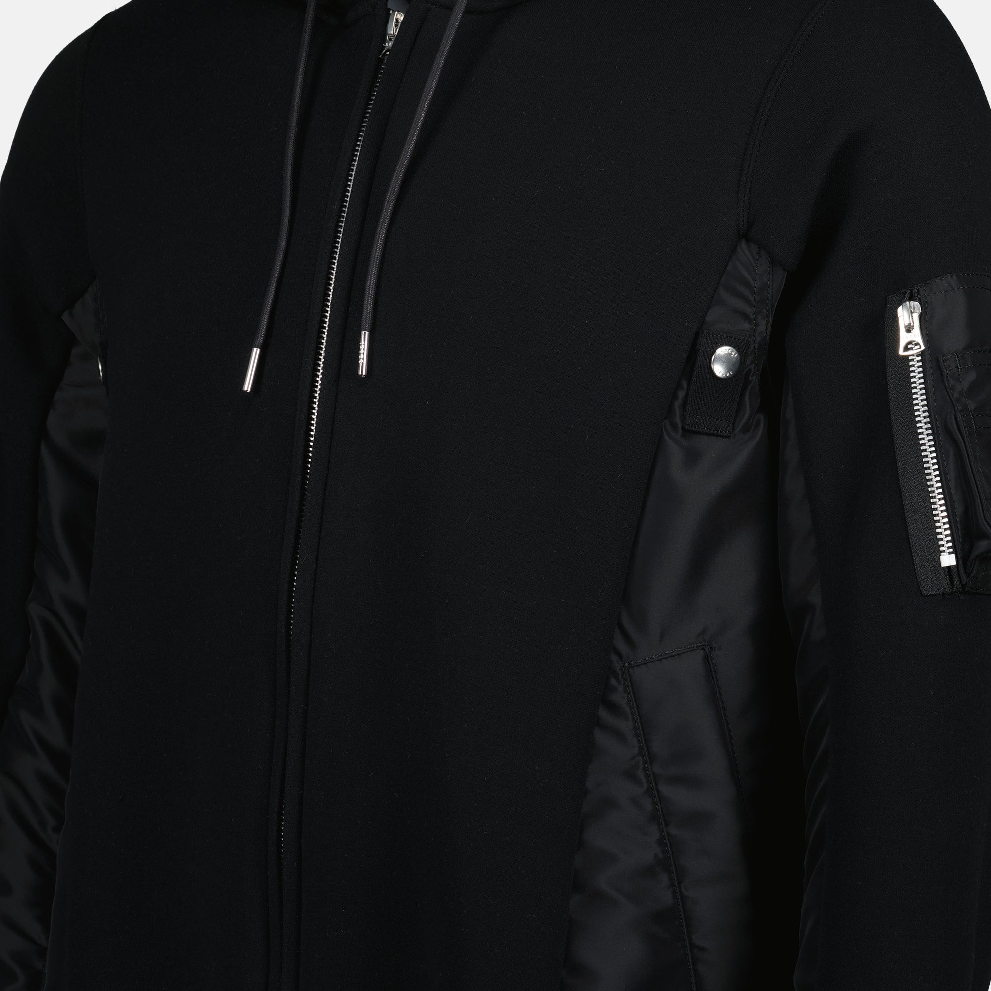 Sweat zippée bi-matière - 5
