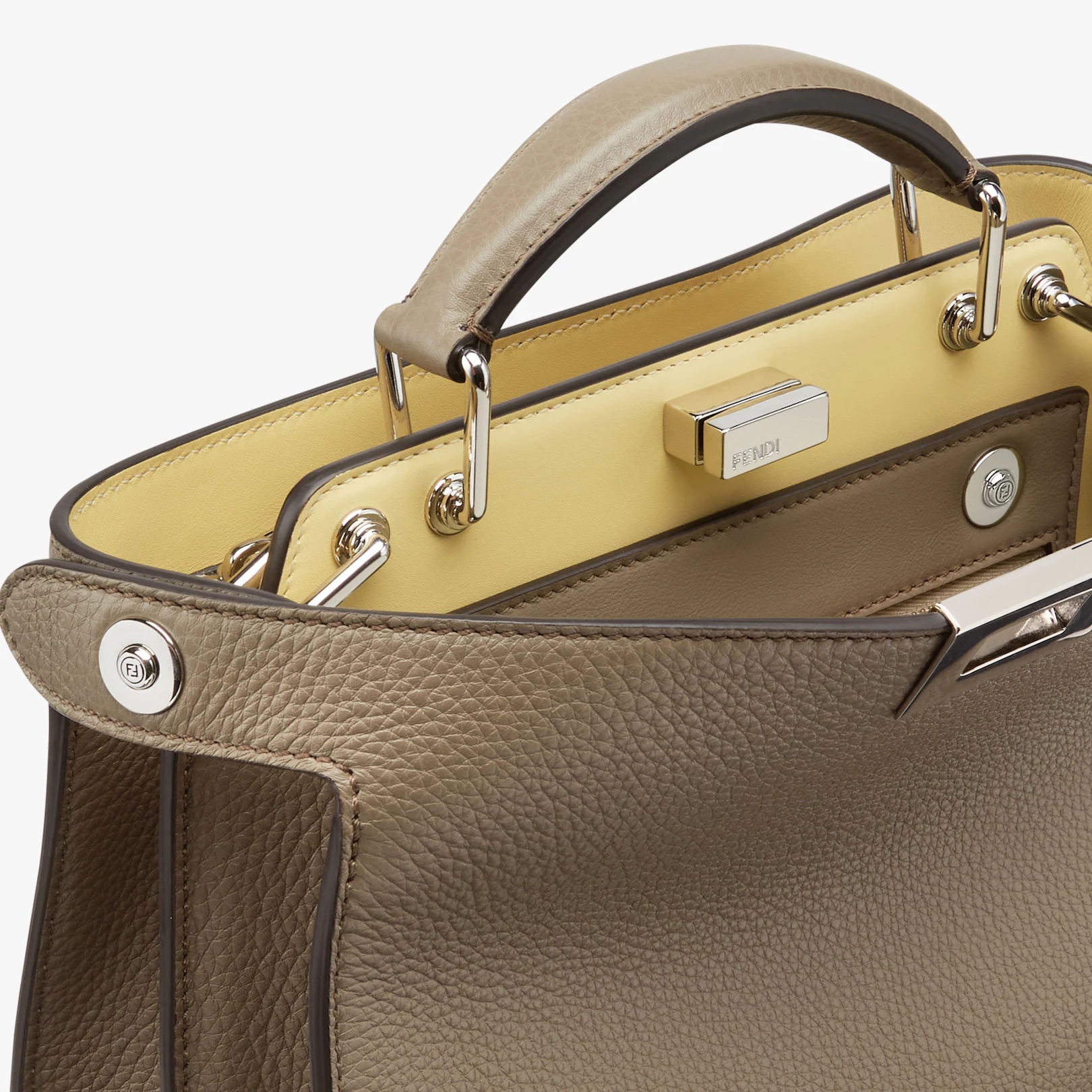 Gray leather bag - 6