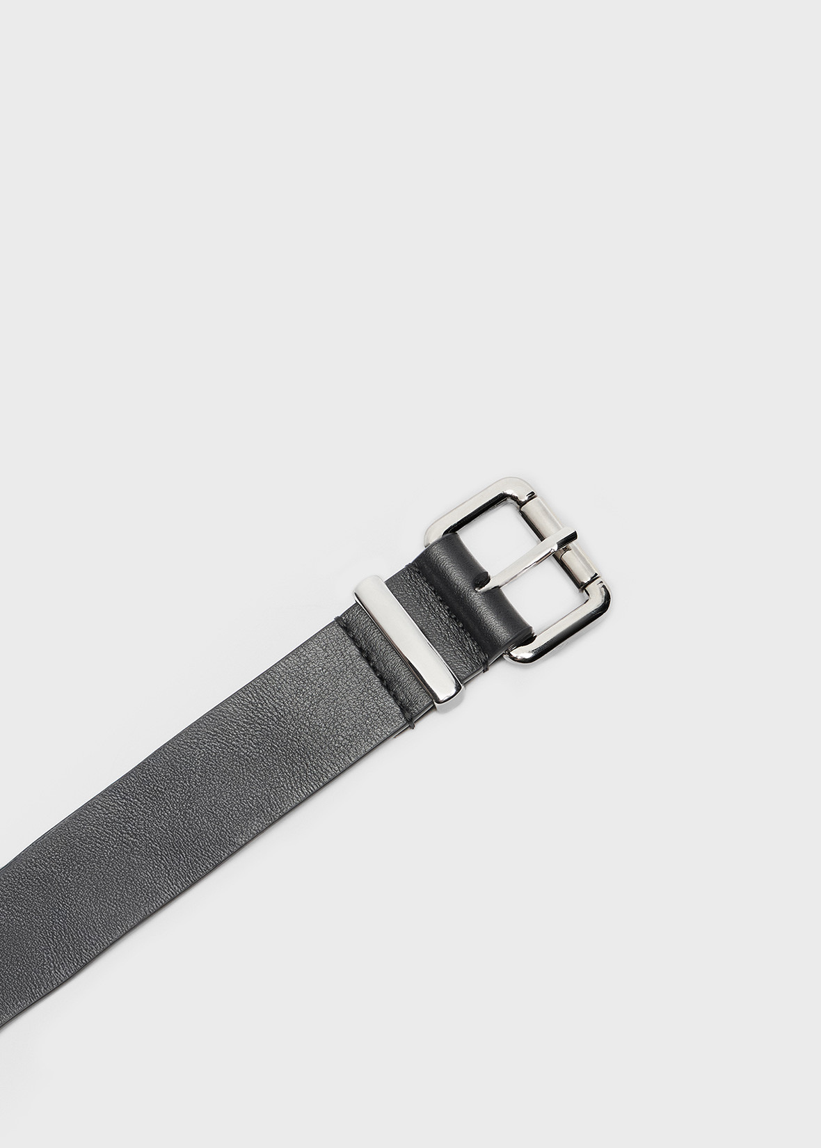 LEATHER BELT WITH METAL FLOWER - 2