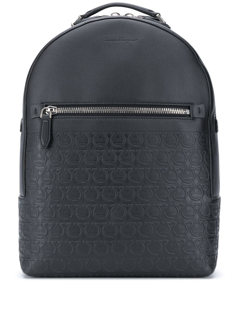 Gancini embossed leather backpack - 1