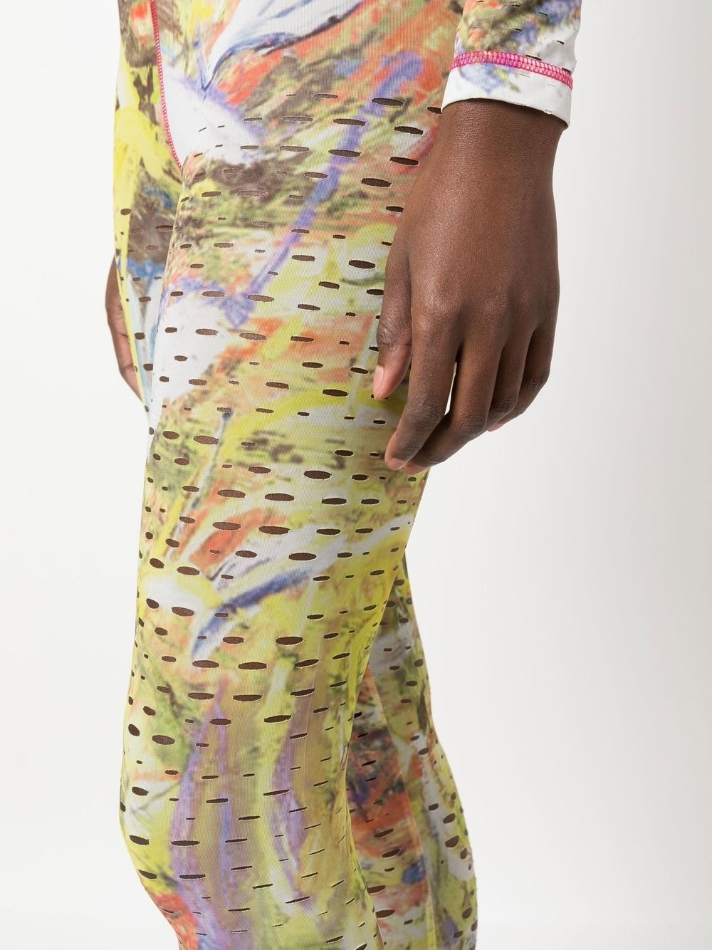 abstract-print footed leggings - 5