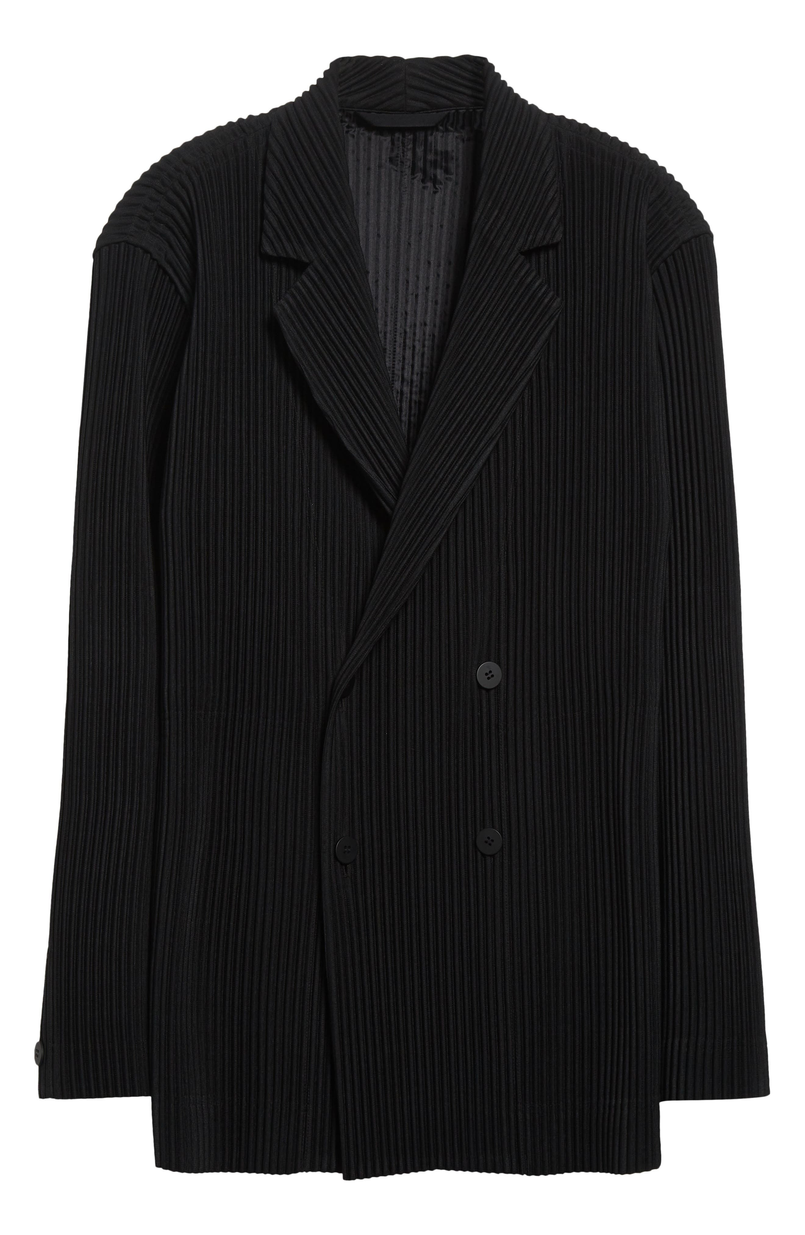 Homme Plissé Issey Miyake Tailored Pleats 1 Double Breasted Jacket in Black at Nordstrom - 7