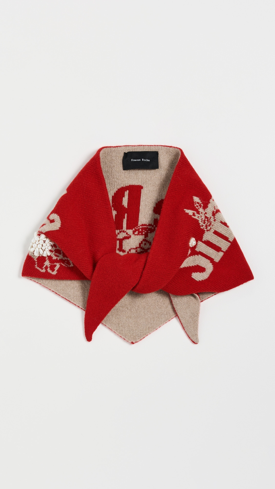 Graphic Logo Knit Neckerchief - 1