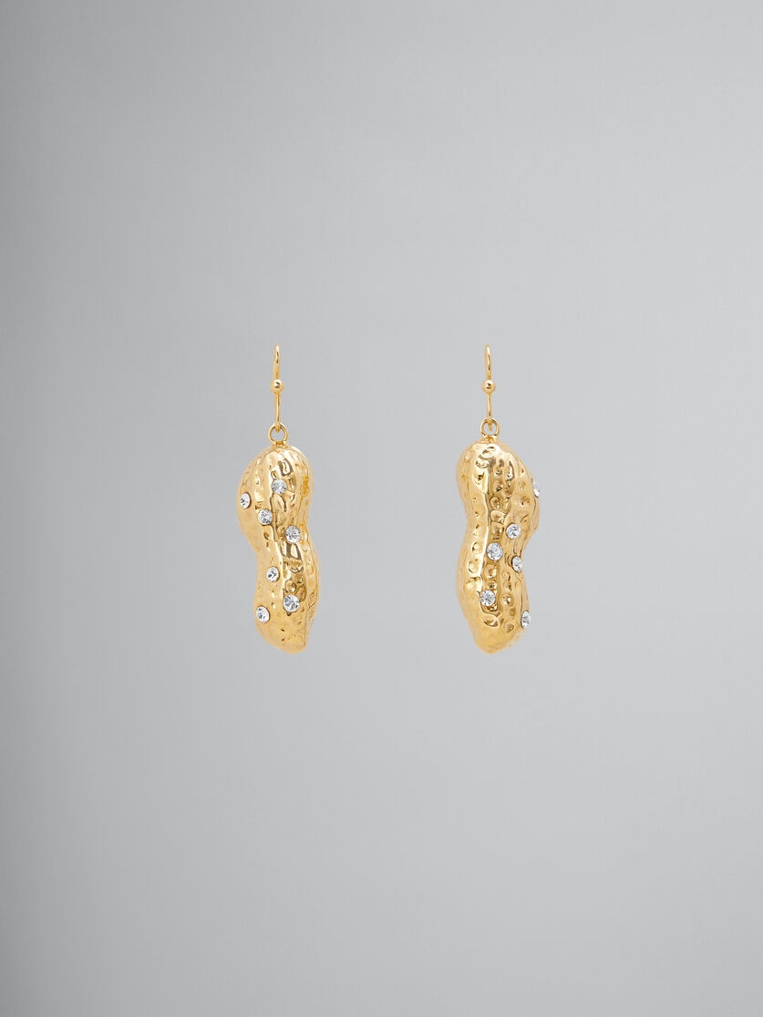 GOLD PEANUT DROP EARRINGS - 1