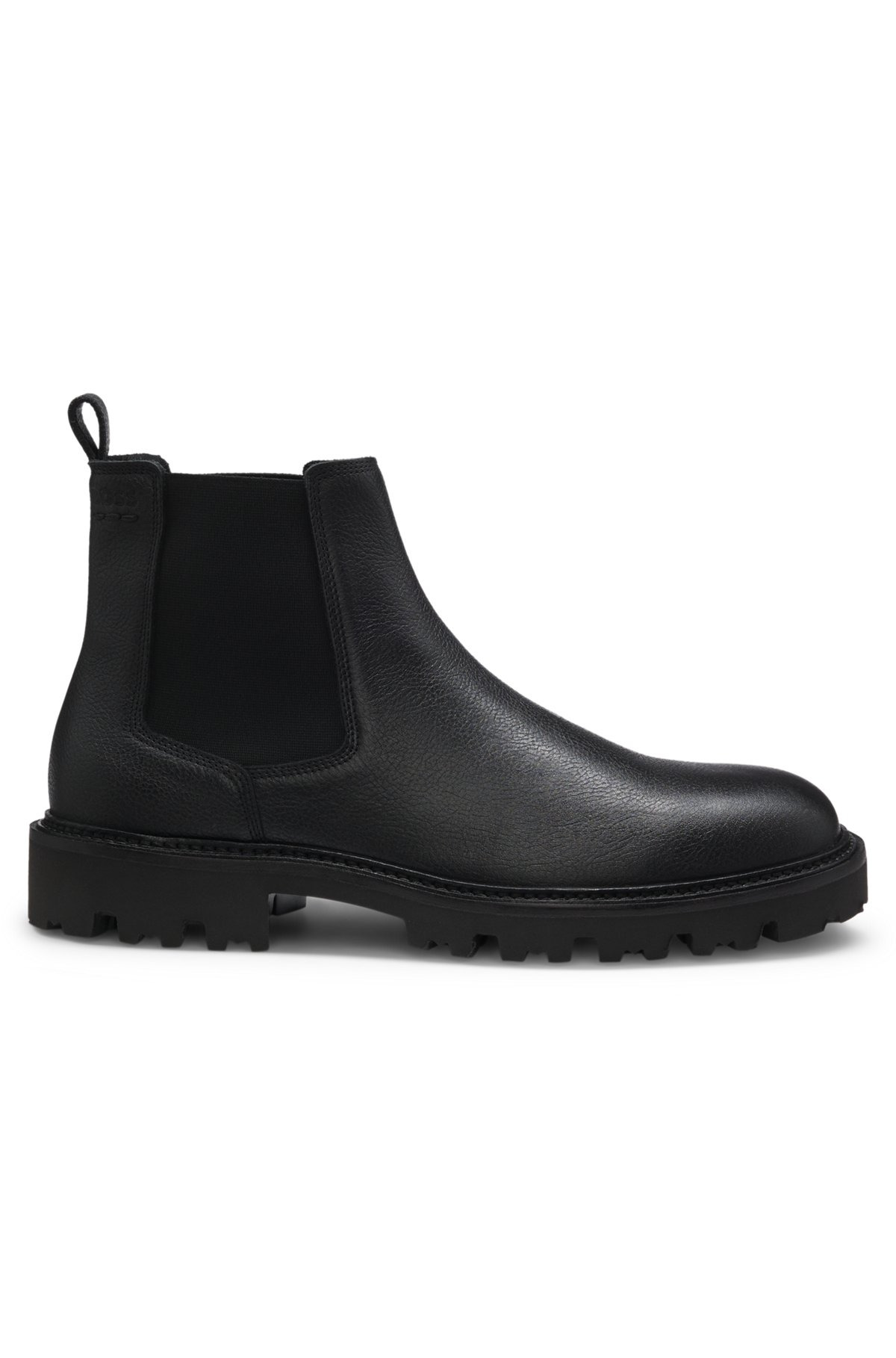 CHELSEA BOOTS IN GRAINED LEATHER WITH LUG SOLE - 1