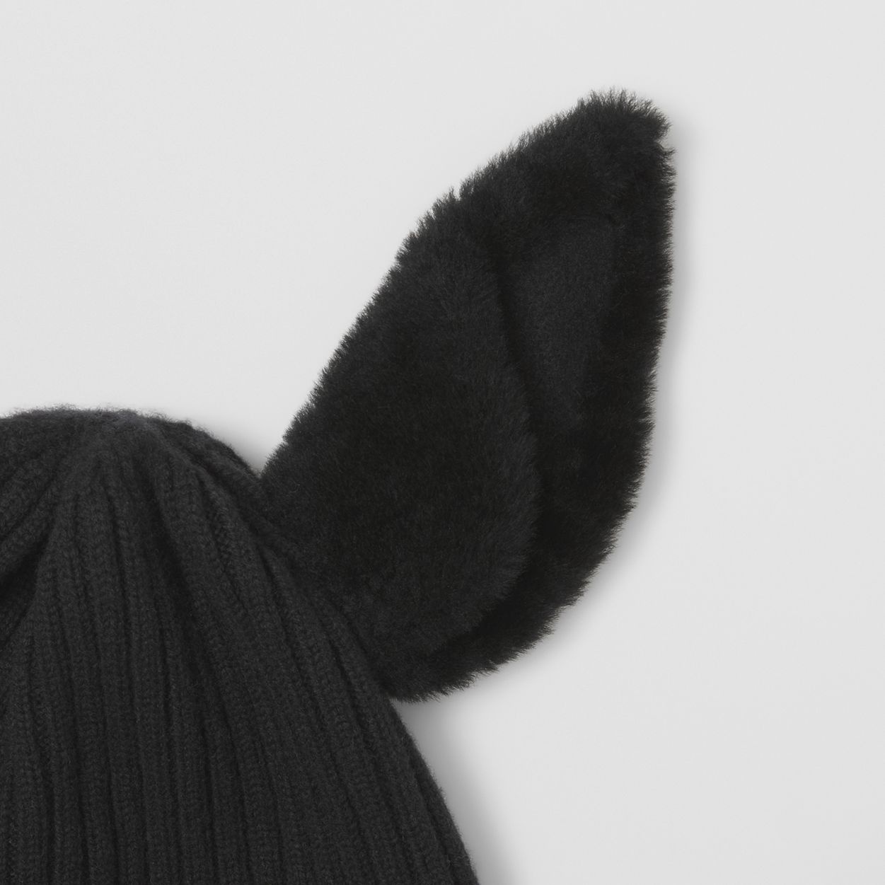 Shearling Deer Detail Wool Blend Beanie - 4