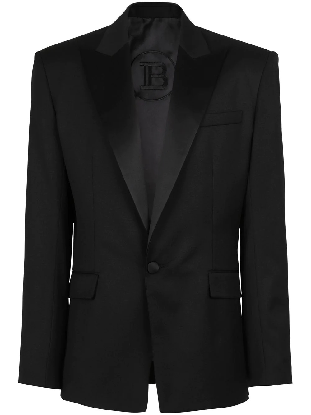 satin-lapel blazer - 1