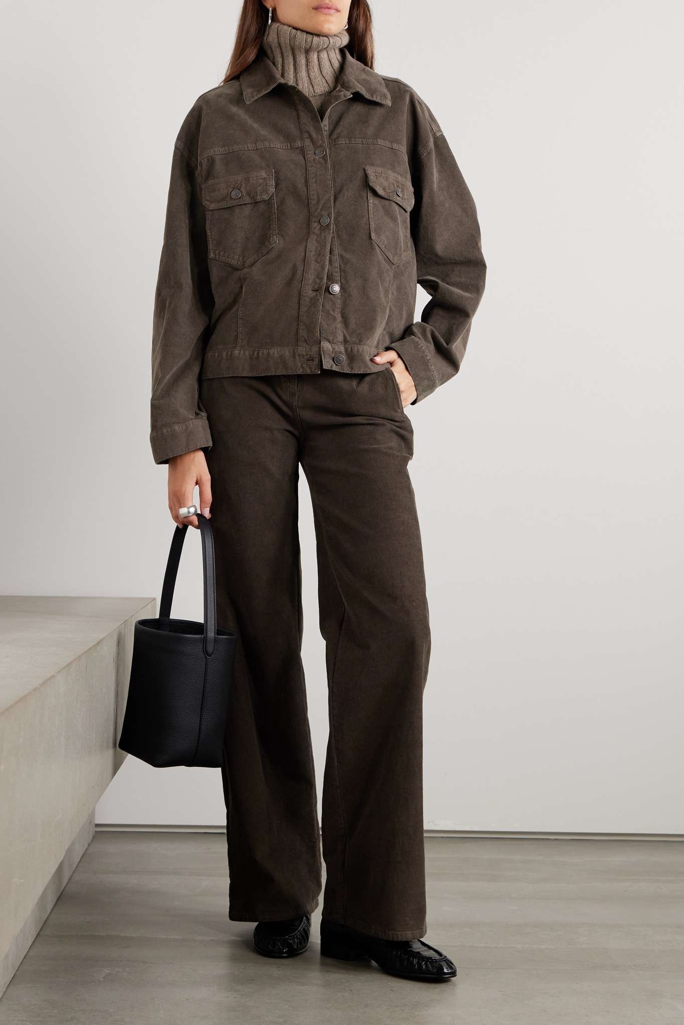【国内発送】THE ROW ジャケット Ness cotton-corduroy jacket Ness cotton corduroy jacket in brown - The Row | Mytheresa