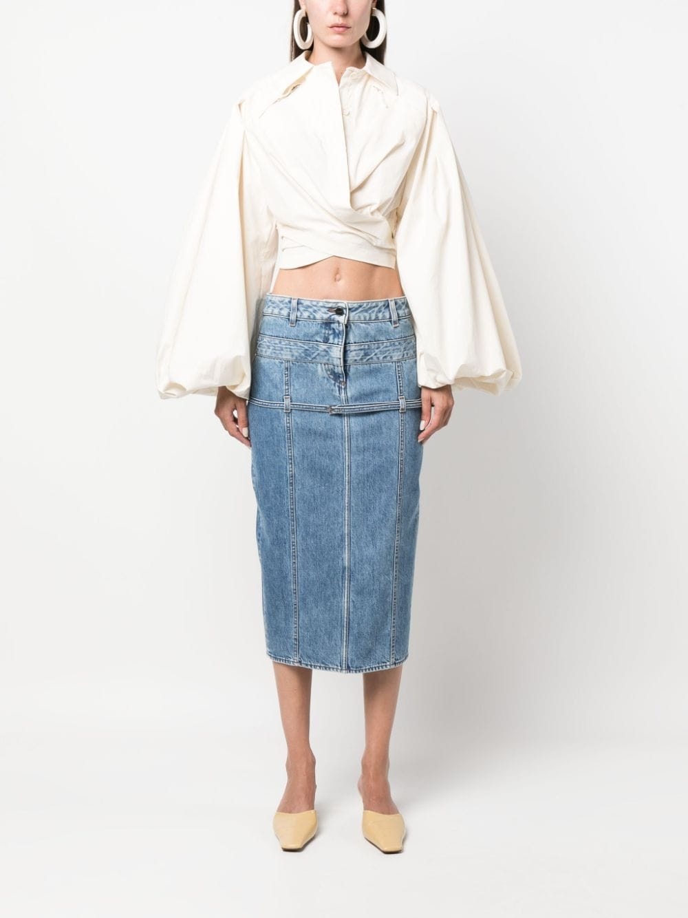 La Jupe de NÃ®mes Criollo denim midi skirt - 2