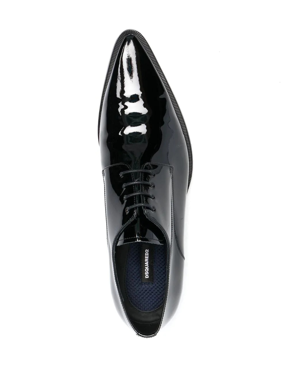 high-shine lace-up shoes - 4