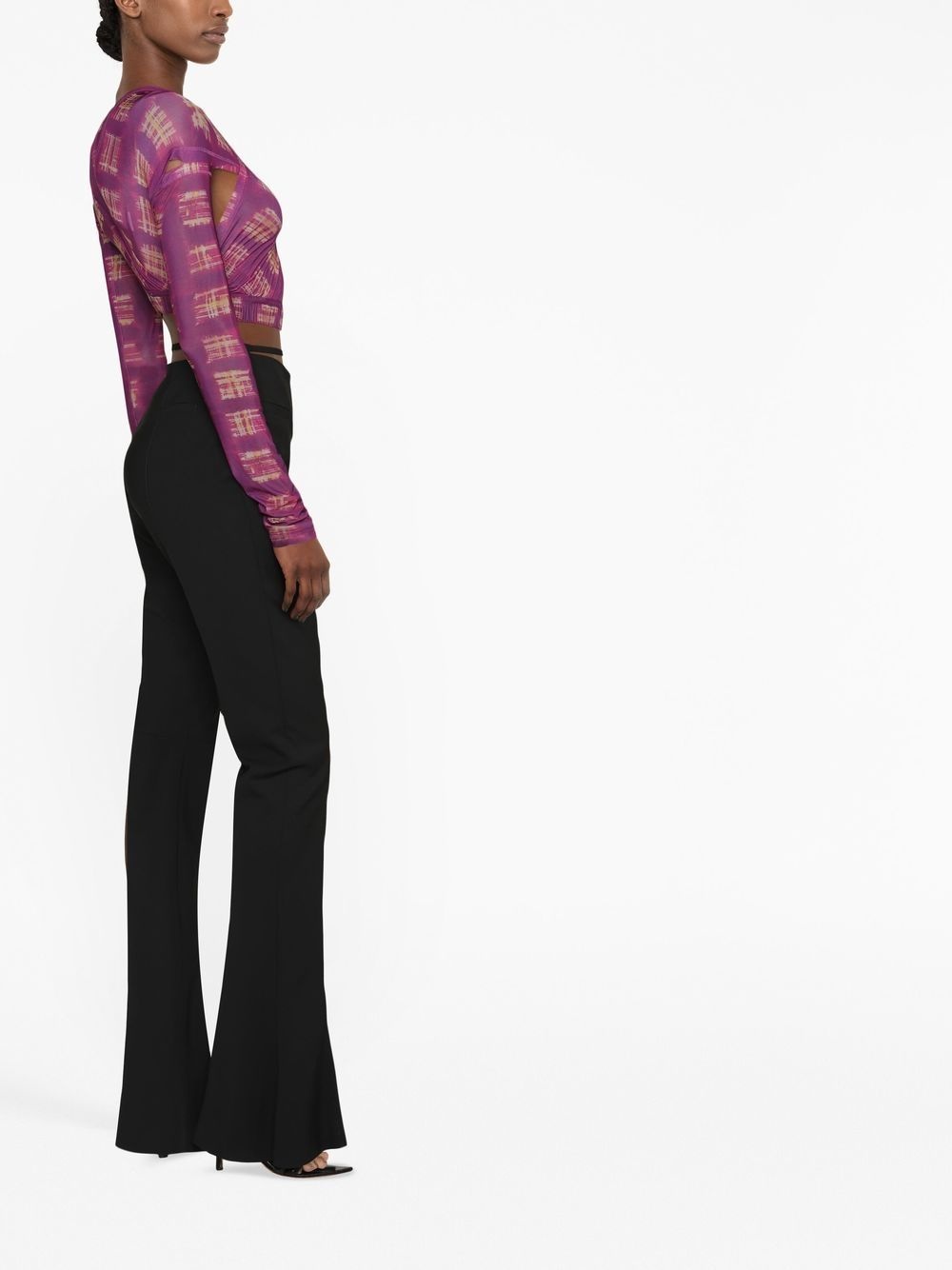 crossover-strap crop top - 3