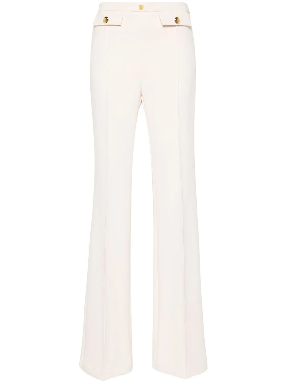 logo-plaque flared trousers - 1