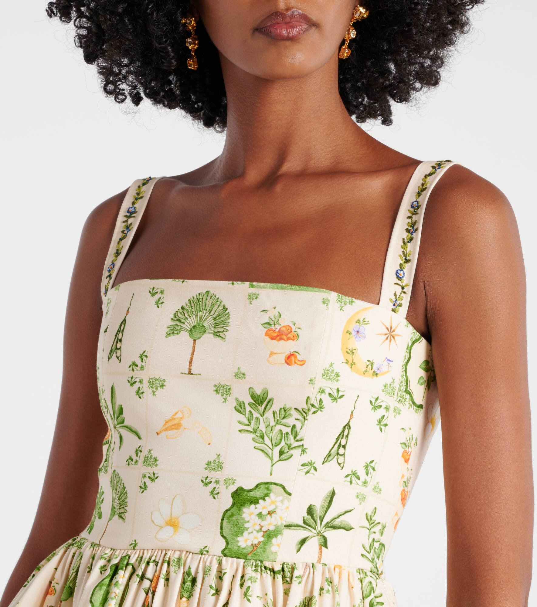 Lima floral cotton-blend minidress - 4