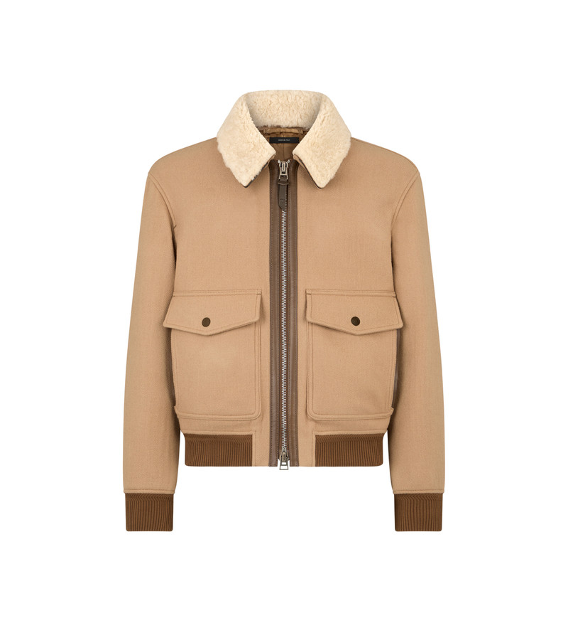 DOUBLE SPLITTABLE SHEARLING COLLAR BLOUSON - 1