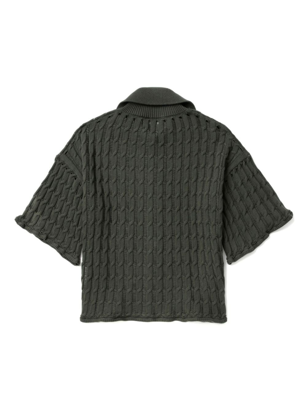 cable-knit cotton top - 6