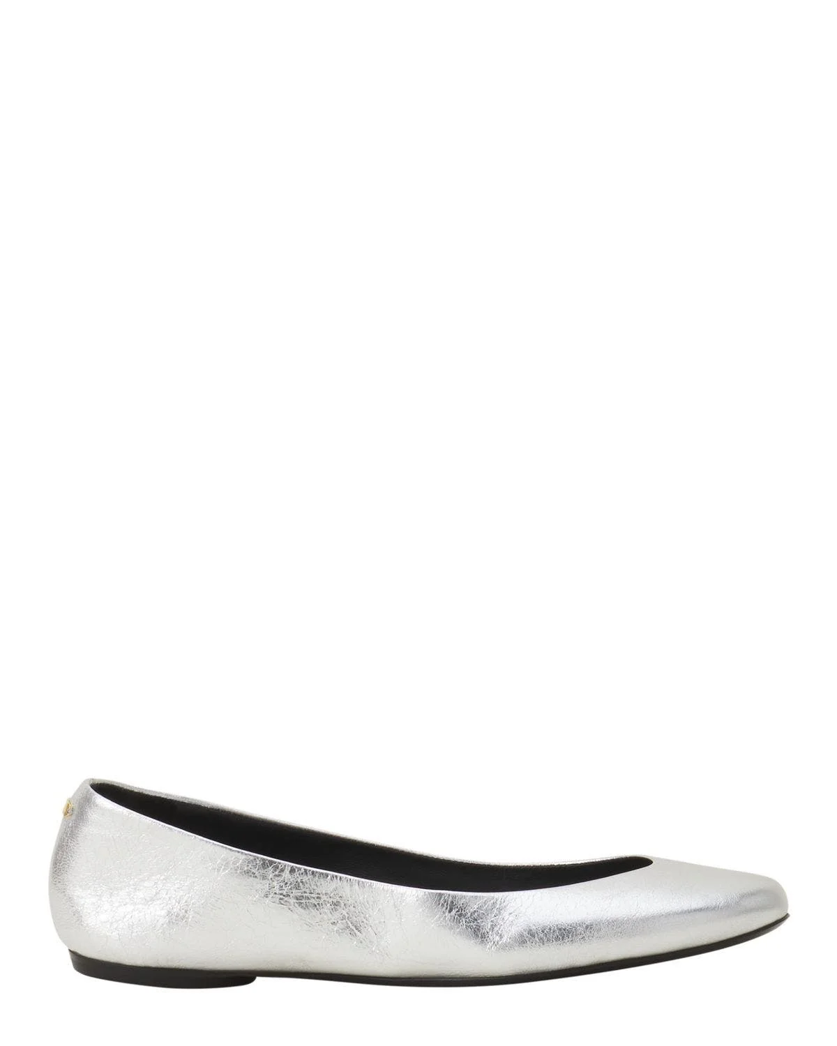 Lanvin The Metallic Leather Ballerina Flat in Silver at Nordstrom - 1