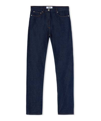 MSGM Solid color tailored jeans with straight legs outlook