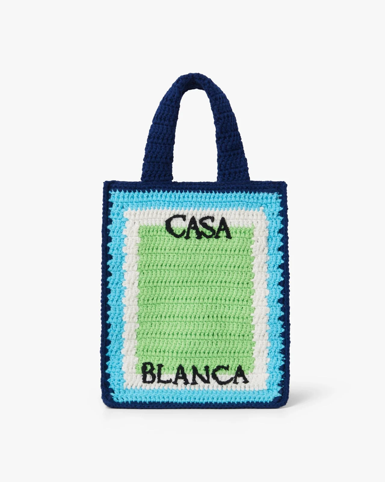 Children's Blue & Green Mini Crochet Bag - 1