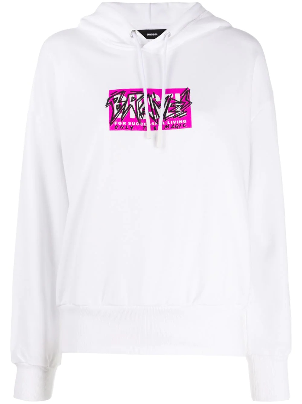 logo print hoodie - 1