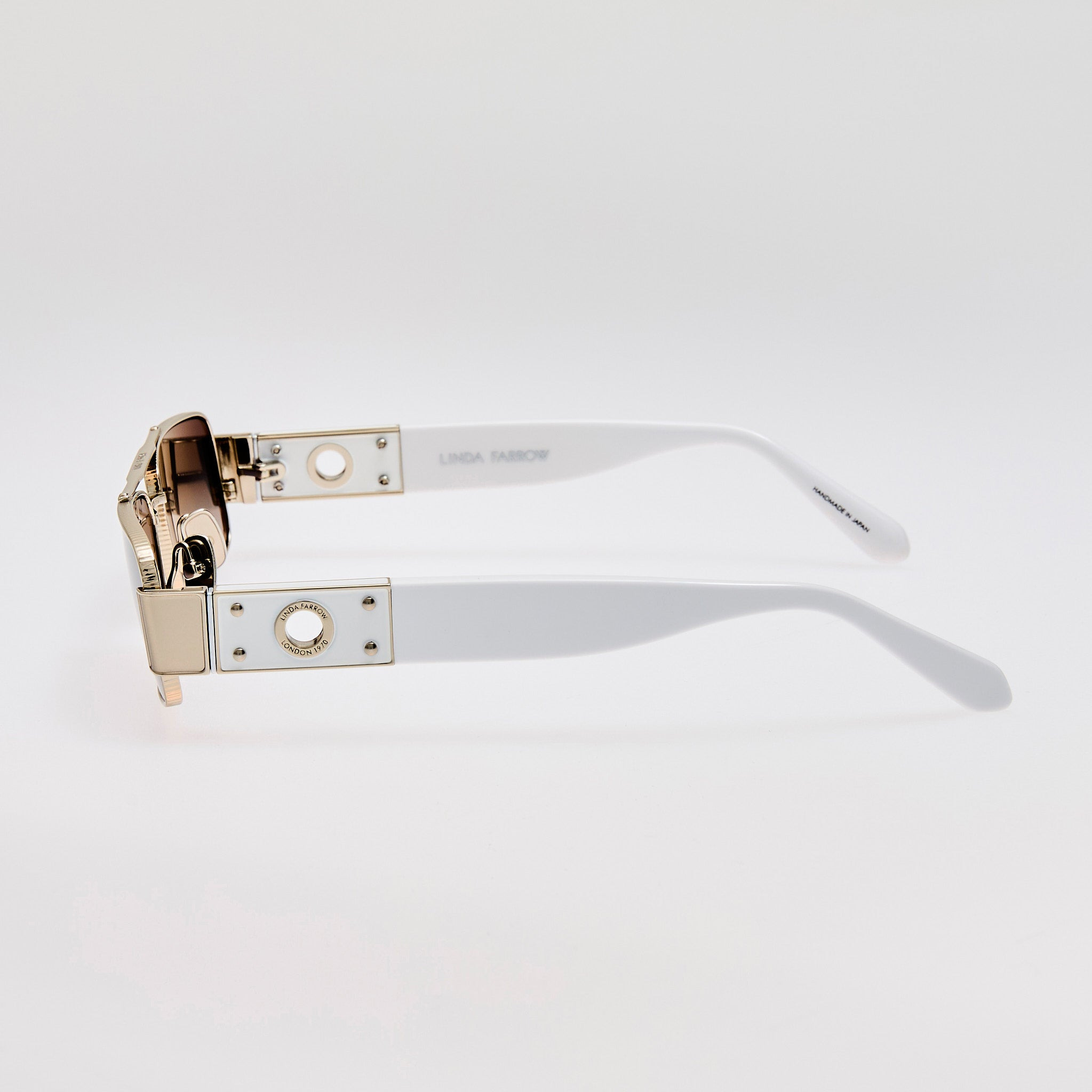 Joey Sunglasses in Grey Gradient and Gold - 6