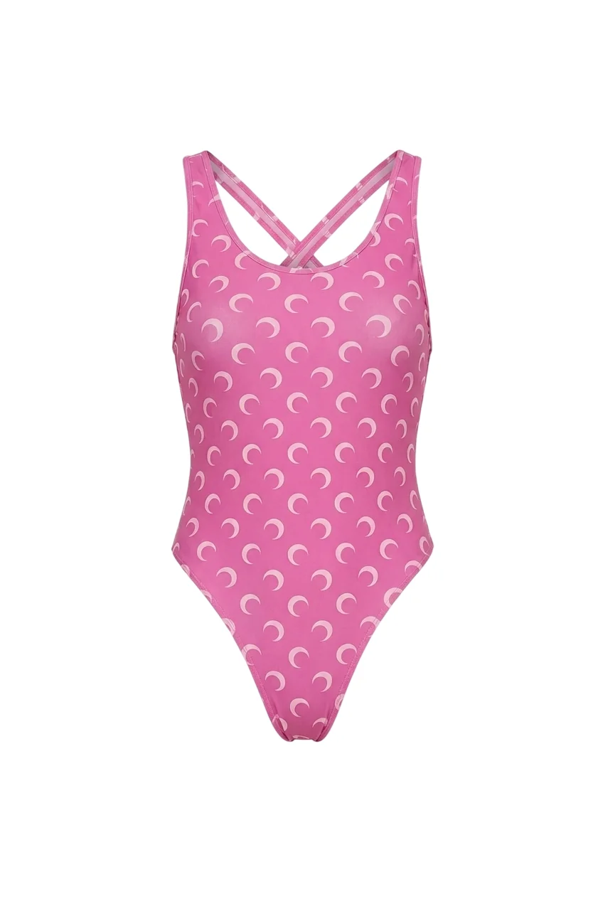 Moon printed jersey swimwear one piece - 1