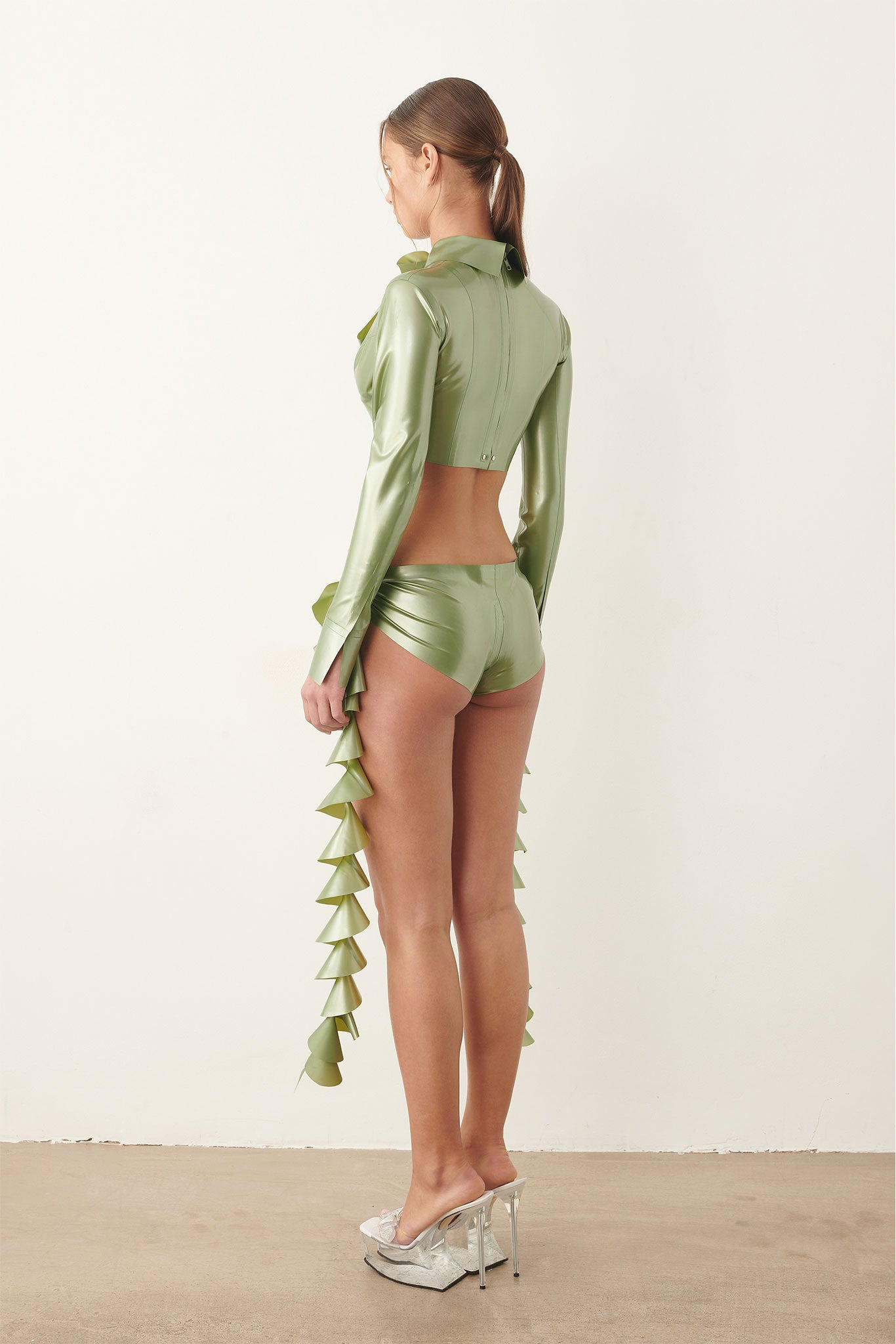 BAILEY BLOUSE LATEX DOLLAR BILL GREEN - 6