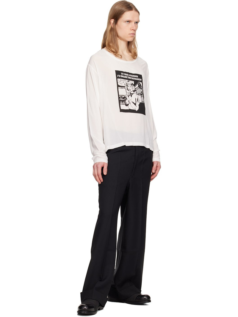 RANDOM IDENTITIES Black Twill Large Suit Trousers outlook
