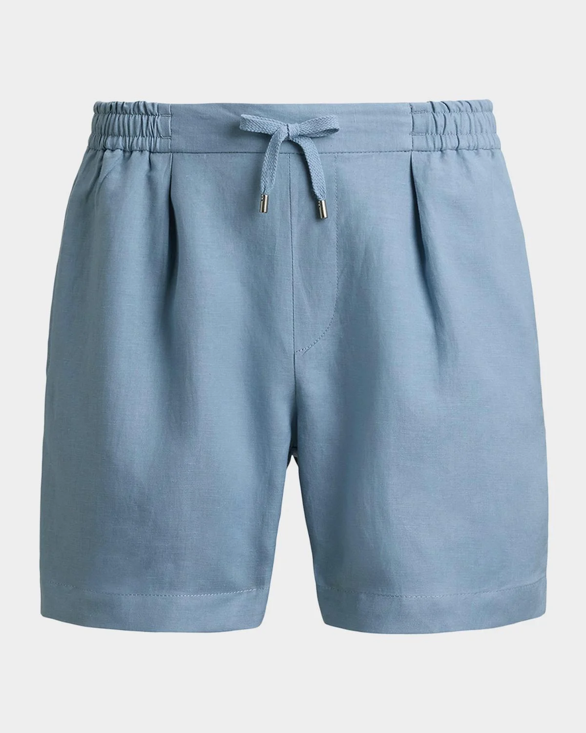 Men's Silk-Linen Drawstring Shorts - 1