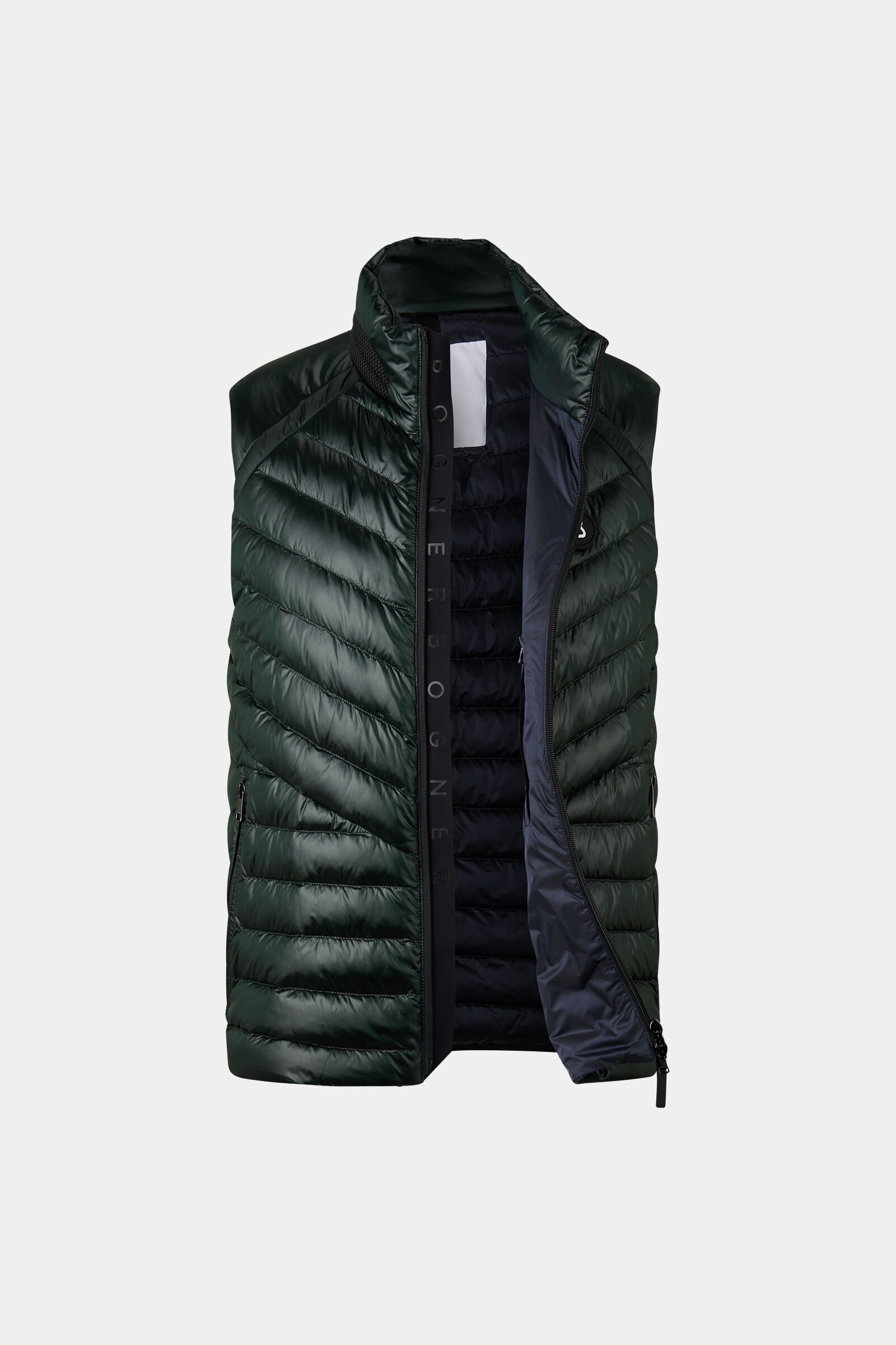 Lasse quilted vest in Dark green - 2