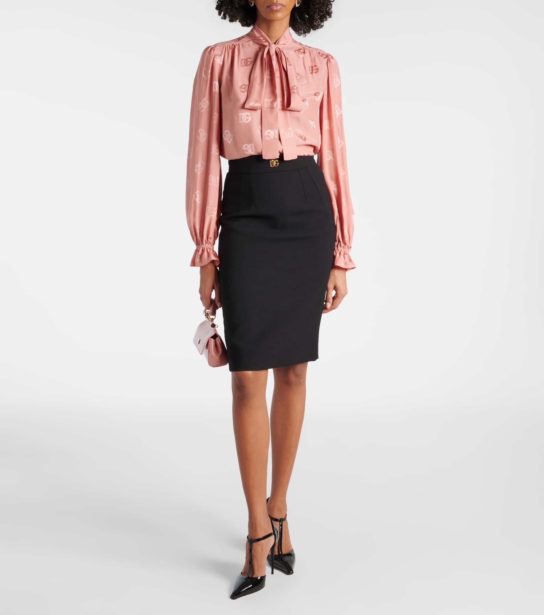DG virgin wool pencil skirt - 2