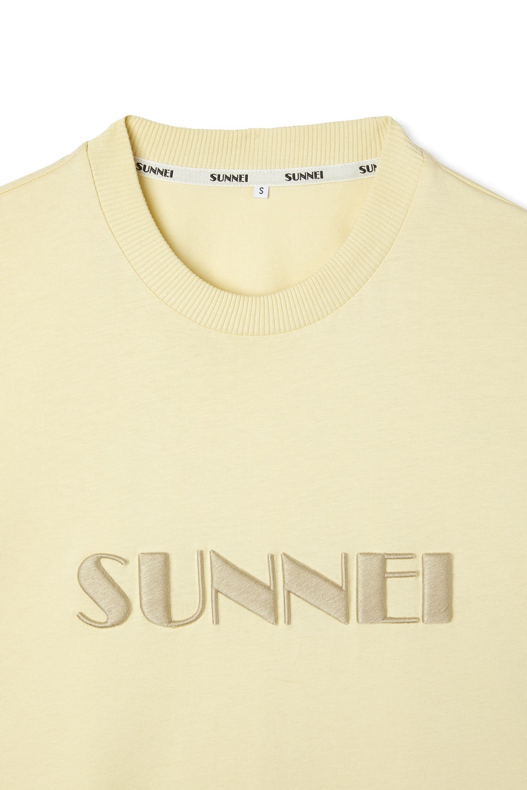 BIG LOGO EMBROIDERY T-SHIRT / beige - 2