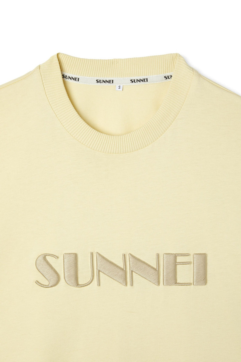 SUNNEI BIG LOGO EMBROIDERY T-SHIRT / beige outlook