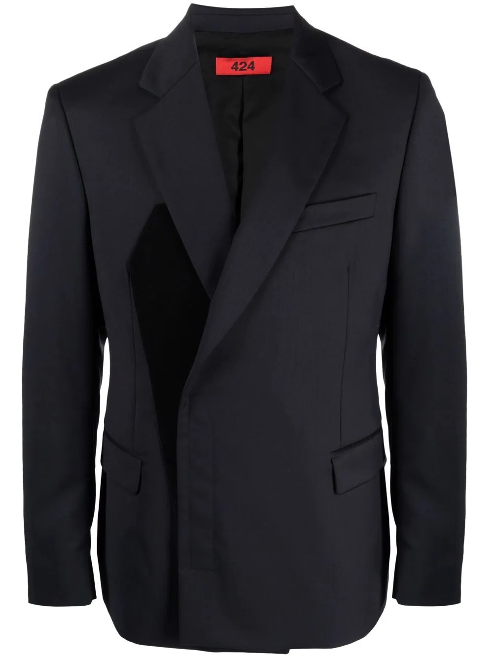 single-breasted fitted blazer - 1