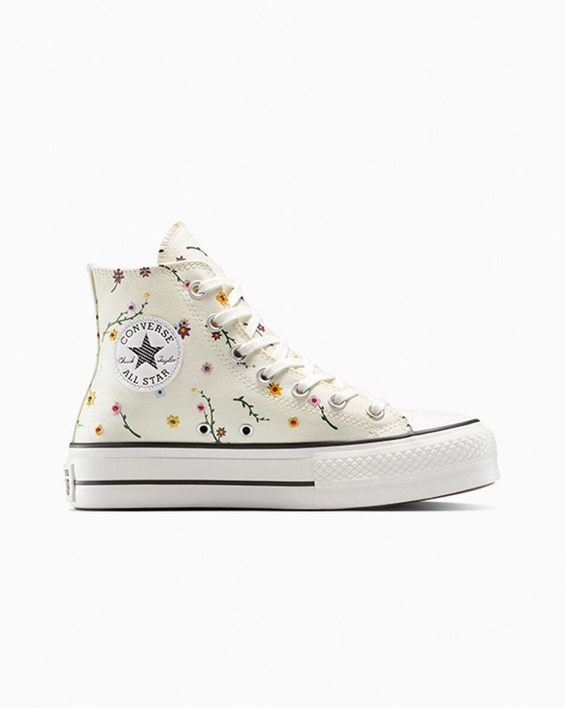 Chuck Taylor All Star Lift Platform Embroidered Blooms - 1