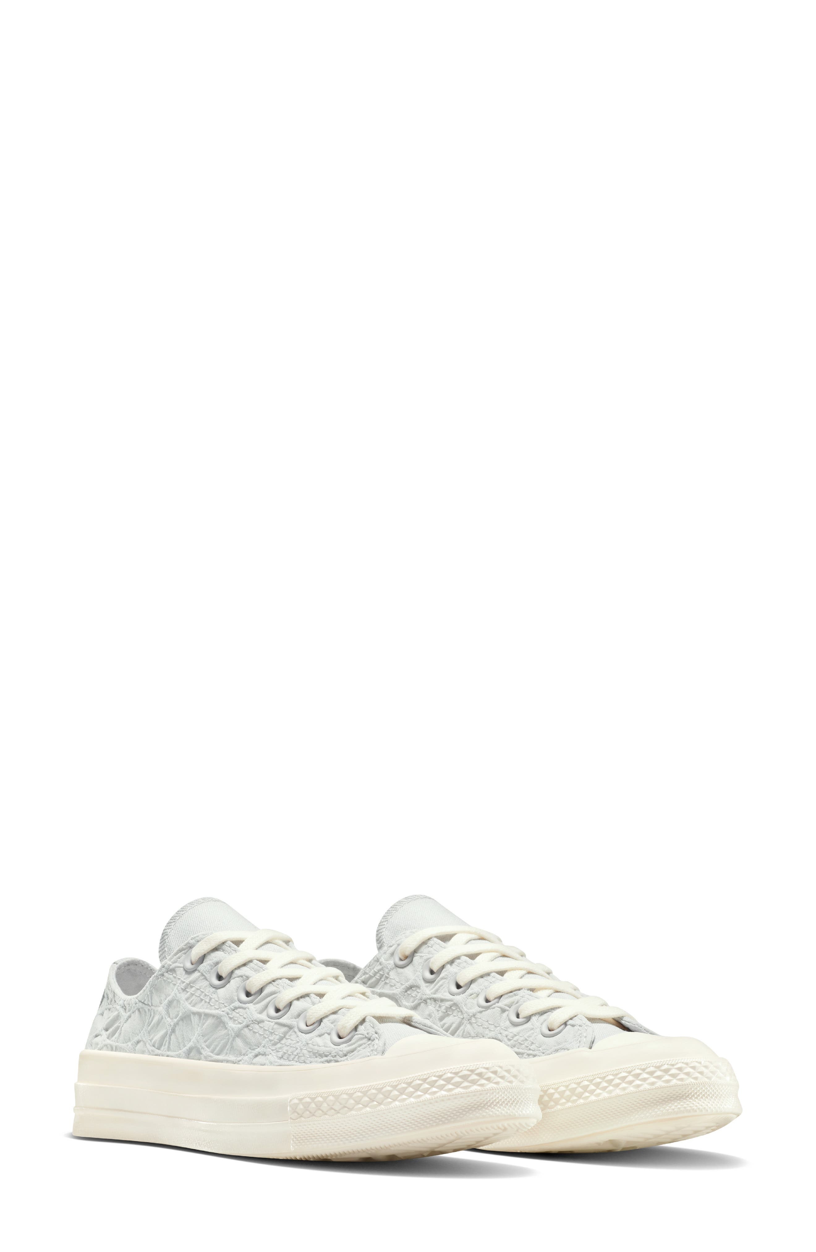 Converse Gender Inclusive Chuck 70 Textured Low Top Sneaker in Barely Grey/egret/grey at Nordstrom - 7