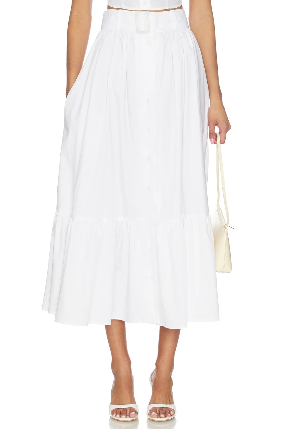 Button Down Midi Skirt - 1