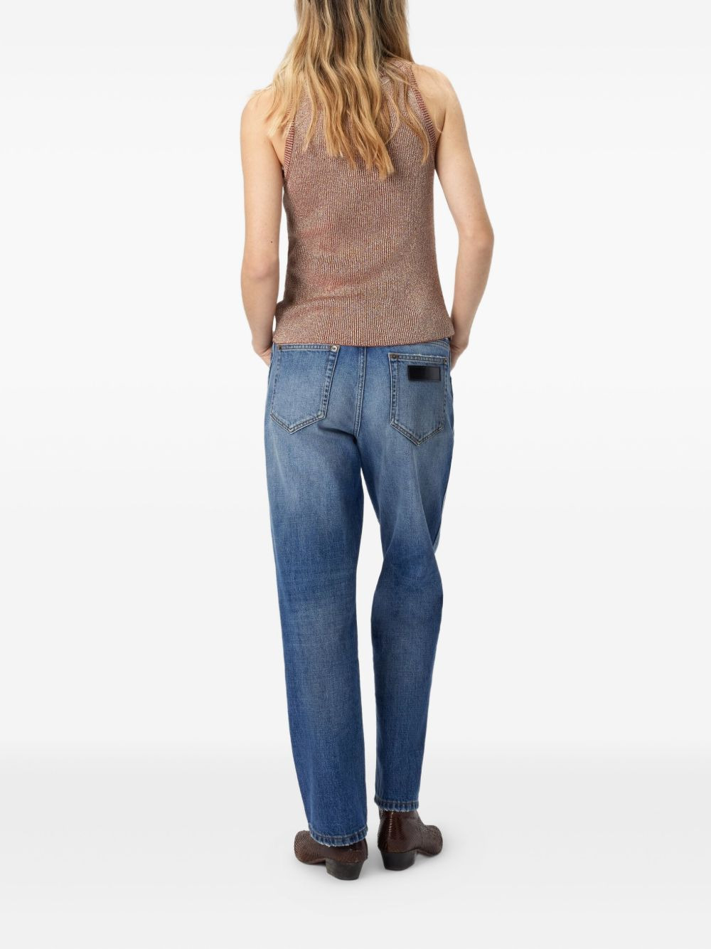 metallic ribbed top - 3