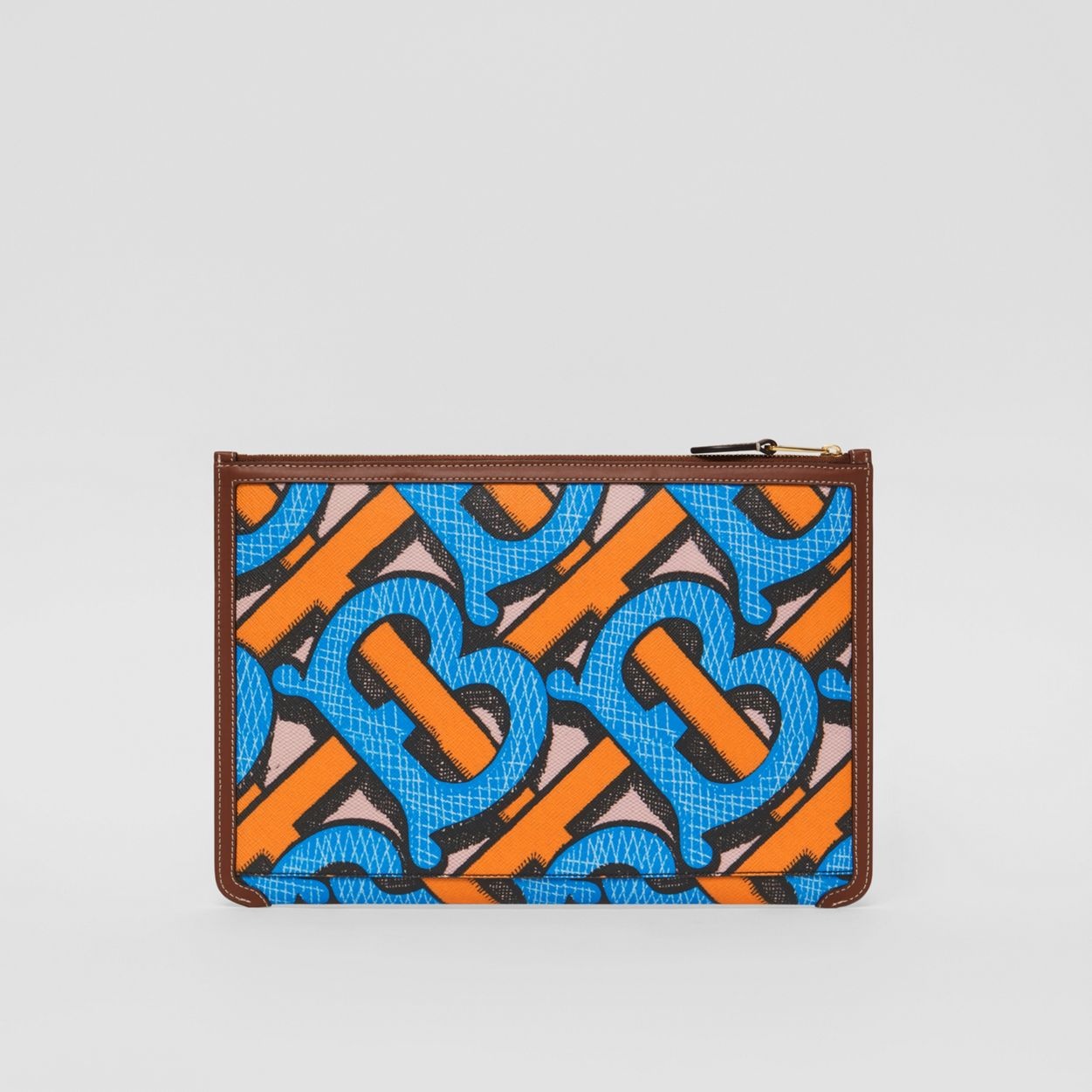 Monogram Print E-canvas and Leather Pouch - 7