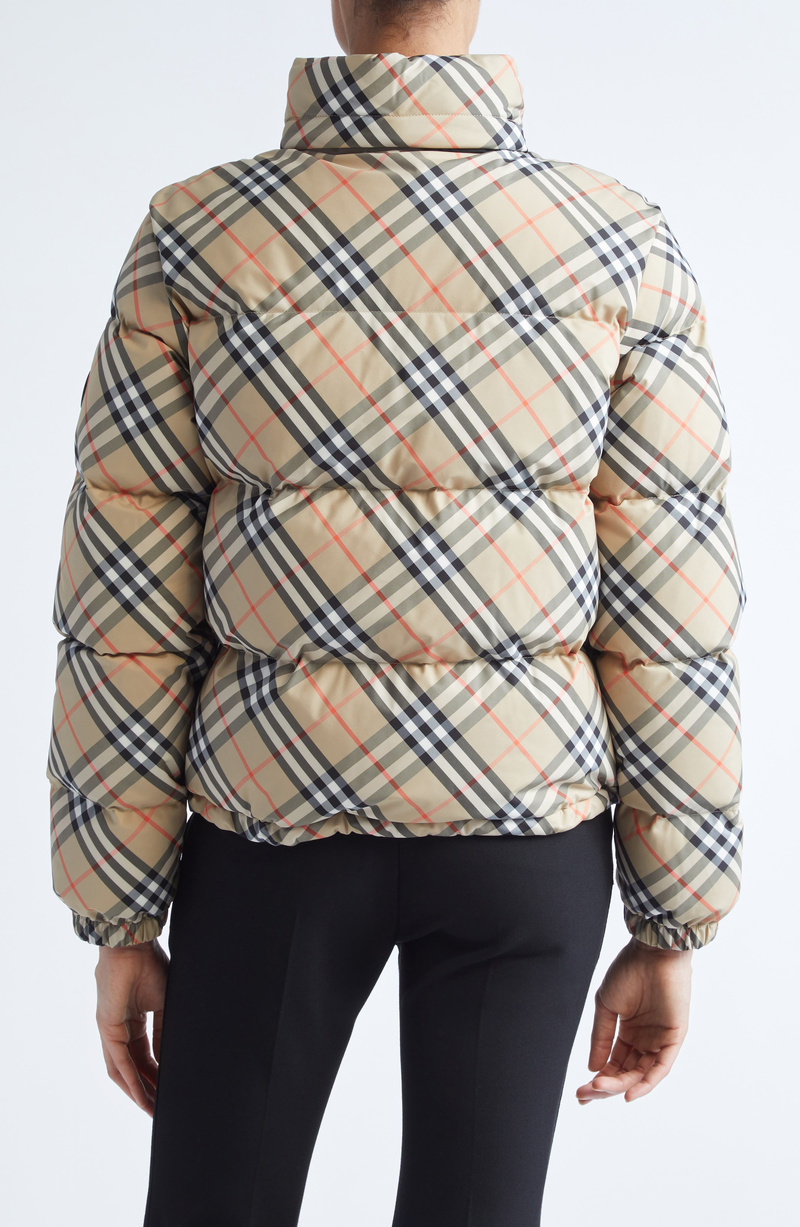 burberry Ambleside Check Quilted Down Puffer Jacket in Sand Ip Check at Nordstrom - 2