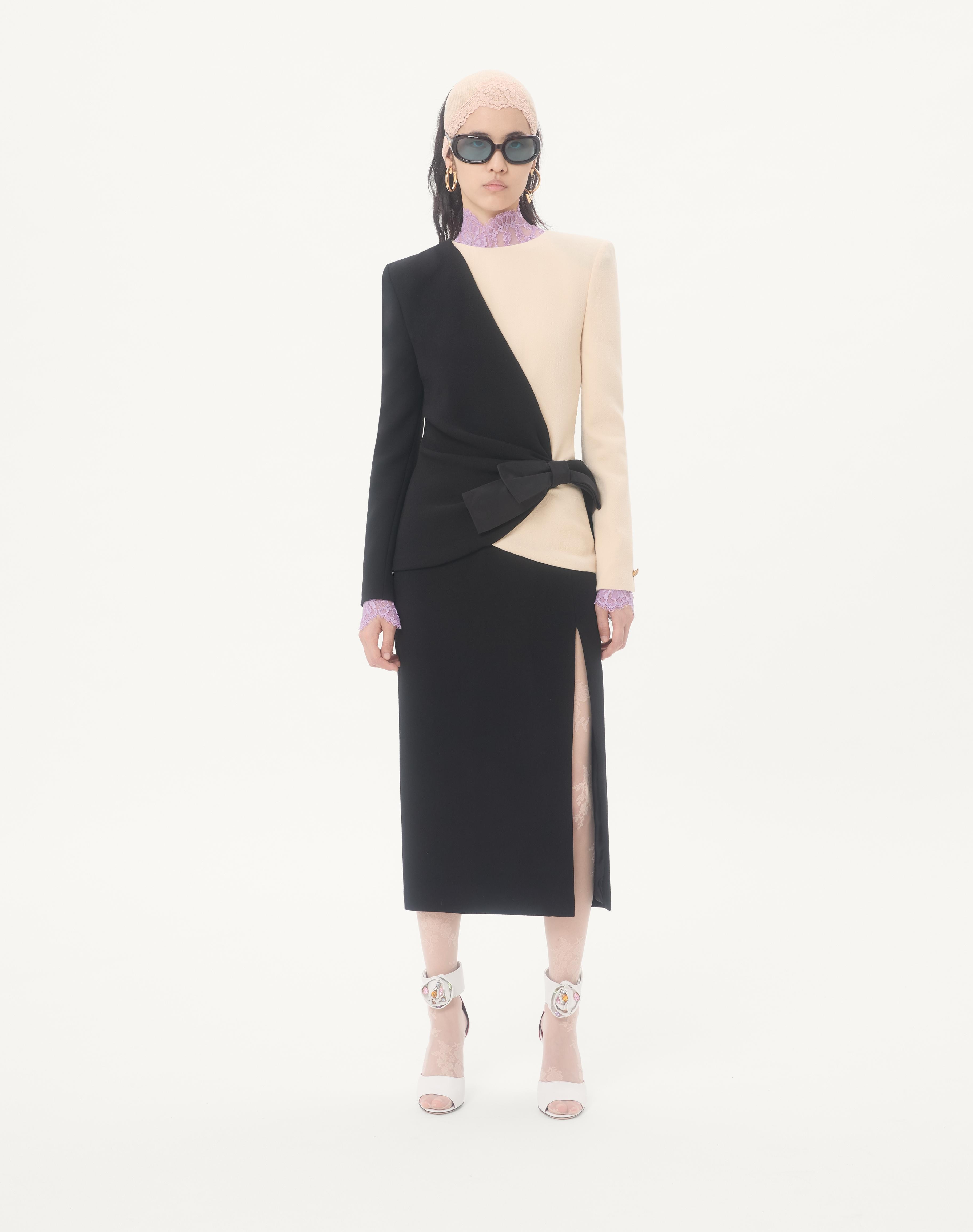 WOOL CREPE MIDI DRESS - 2