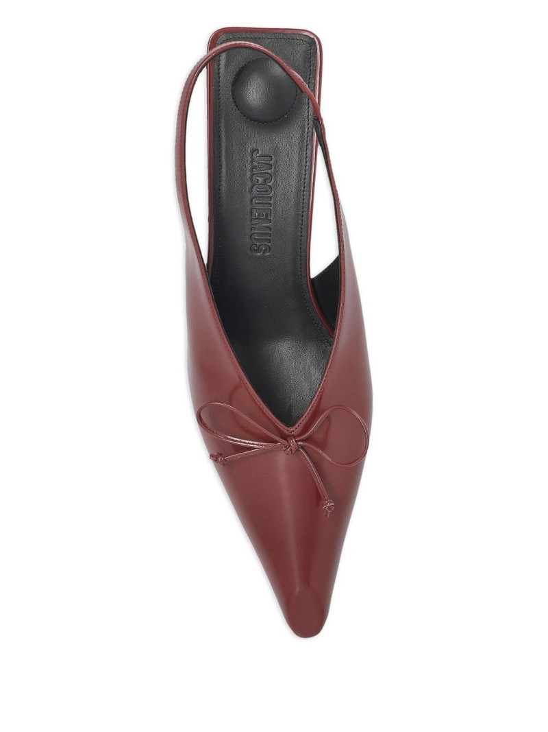 JACQUEMUS 40mm Cubisto slingback bow pumps outlook